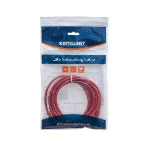PatchCord 100% miedź Intellinet Cat.5e UTP, 2m, czerwony