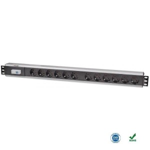 Listwa zasilająca rackowa 19"  Niemiecki typ gniazd (1.6m) Intellinet