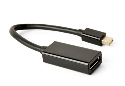 Adapter mini DisplayPort męski do DisplayPort żeński 4K 15 cm Gembird (czarny) - 1462726