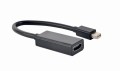 Adapter mini DisplayPort męski do HDMI żeński 4K 15 cm Gembird (czarny) - 909858