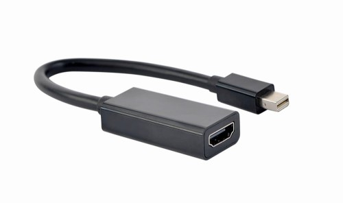Adapter mini DisplayPort męski do HDMI żeński 4K 15 cm Gembird (czarny) - 1462724
