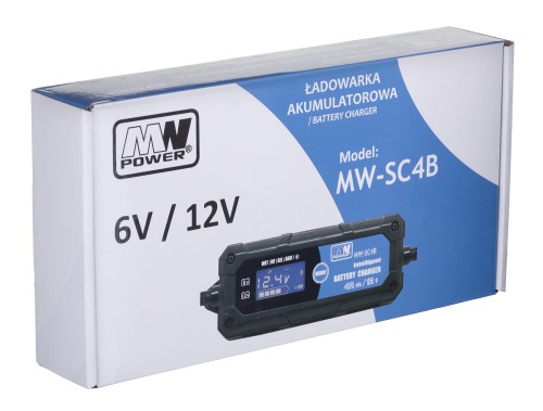Ładowarka do akumulator&amp;oacute;w żelowych MW Power MW-SC4B do 4A 6V/12V AGM i GEL - 1013930