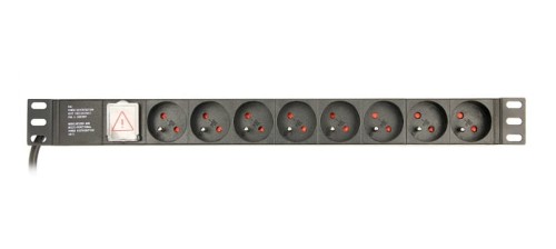 Listwa zasilająca do szaf Rack (PDU) Gembird EG-PDU-014-FC14 wtyk C14 1U (3m) - 914496