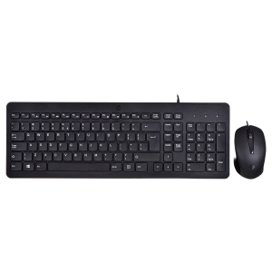 Zestaw klawiatura + mysz HP 150 Wired Mouse and Keyboard przewodowe czarne 240J7AA