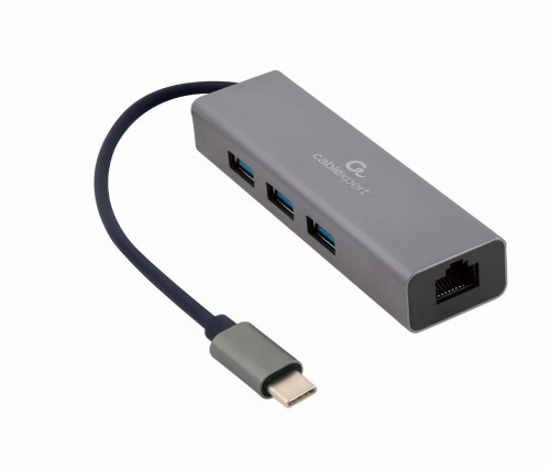 Adapter USB-C/RJ45 + Hub USB 3.0 Gembird - 1037788