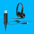 Słuchawki nauszne z mikrofonem Logitech H390 (czarne) - 1153195