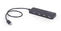 Gembird Hub USB-C 4-Portowy (czarny) - 1437701