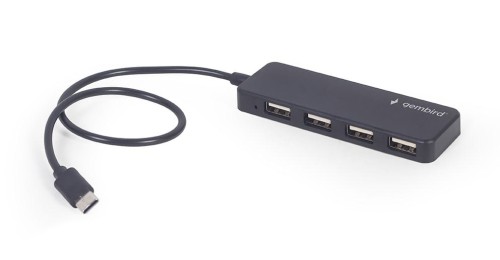 Gembird Hub USB-C 4-Portowy (czarny) - 1437701