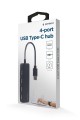 Gembird Hub USB-C 4-Portowy (czarny) - 1437703