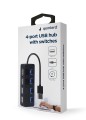 Hub USB 2.0 4-Portowy Gembird (czarny) - 1311123