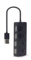 Hub USB 2.0 4-Portowy Gembird (czarny) - 1311126
