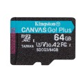Karta pamięci Micro SD Kingston Canvas Go! Plus Class 10 64GB + AdapterSD - 1271760