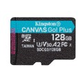 Karta pamięci Micro SD Kingston Canvas Go! Plus Class 10 128GB + AdapterSD - 1236432