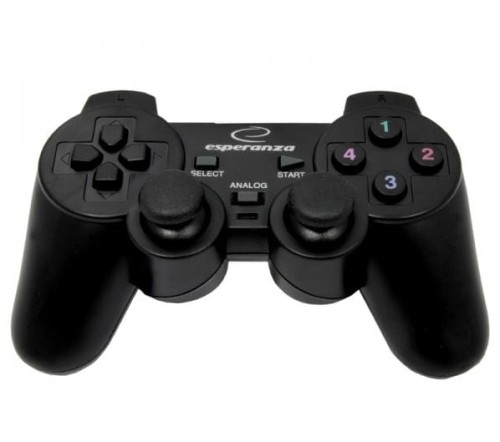 Gamepad przewodowy do PC/PS3 Esperanza Warrior EG102 (czarny) - 735960