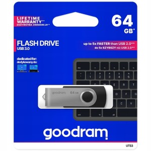 Pendrive GoodRam Twister UTS3-0640K0R11 (64GB; USB 3.0; kolor czarny)