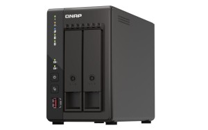Qnap TS-253E-8G, Tower, 2 x 2.5"/3.5" SATA, Intel Celeron J6412 4C/4T, 8 GB DDR4 onboard not expandable, 2 x 2.5GbE, External adapter (PSU)
