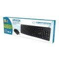 Zestaw bezprzewodowy klawiatura i mysz Esperanza Arvada (czarny) - 1335622