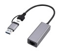 Adapter USB-C + USB 3.1 (M) do RJ-45 (F) Gembird - 1662236