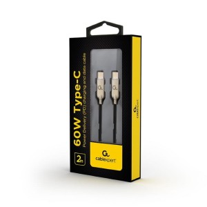 Kabel USB typ C(CM/CM) 60W Power Delivery (PD) 2m czarny Gembird