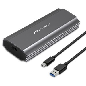 Obudowa/kieszeń Qoltec NV2271 na dysk M.2 SSD | SATA | NVMe | USB-C | 2TB