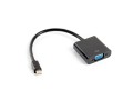 Kabel adapter Lanberg AD-0006-BK mini Displayport (M) -> VGA (F) czarny - 1037756