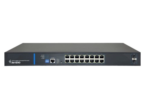 AVIZIO SWITCH ZARZĄDZALNY 16 PORTÓW RJ45 POE 1GB/S + 2 PORTY SFP UPLINK 1GB/S (BUDŻET MOCY 150W) - 1849810