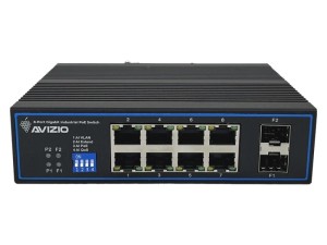 AVIZIO SWITCH NIEZARZĄDZALNY 8 PORTÓW RJ45 POE 1GB/S + 2 PORTY SFP UPLINK 1GB/S (BUDŻET MOCY 96W)