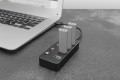 Hub USB 3.0/Koncentrator DIGITUS 4-portowy USB A + adapter USB-C 5Gbps z wyłącznikami aluminiowy pasywny - 1760865