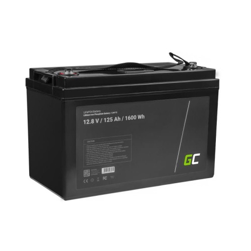 GREEN CELL battery Lithium-iron-phosphate LiFePO4 12V 12.8V 125Ah - 1854553