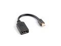 Kabel adapter Lanberg AD-0003-BK mini Displayport (M) -> Displayport (F) czarny - 1339698