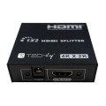 Rozdzielacz / Splitter Techly HDMI 1x2 4K*30Hz Aktywny - 1468284