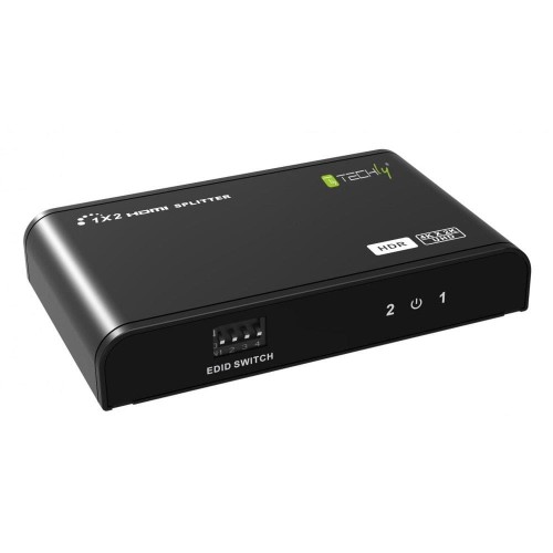Rozdzielacz / Splitter Techly HDMI 2.0 1x2 4K*60Hz HDR EDID - 1380034