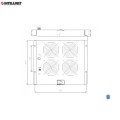 Panel chłodzący Intellinet Rack 19" 4x23W, sufitowy z termostatem - 1396715