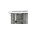 Szafa wisząca, zmontowana Intellinet 6U, 600x450, Rack 19", szklane drzwi, szara - 1397447