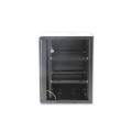 Szafa wisząca, zmontowana Intellinet 6U, 600x450, Rack 19", szklane drzwi, czarna - 1397460