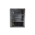 Szafa wisząca, zmontowana Intellinet 6U, 600x450, Rack 19", szklane drzwi, czarna - 1397457