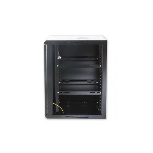 Szafa wisząca, zmontowana Intellinet 12U, 600x450, Rack 19", szklane drzwi, czarna - 1397463