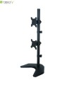 Uchwyt biurkowy LCD/LED Techly 13"-27" 20kg, 2 monitory, pion, czarny - 968306
