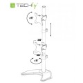 Uchwyt biurkowy LCD/LED Techly 13"-27" 20kg, 2 monitory, pion, czarny - 1366100