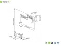 Uchwyt biurkowy Techly 13"-27", 6kg regulowany - 1366324
