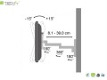 Uchwyt ścienny Techly 13"-30", 15kg obrotowy - 1366352