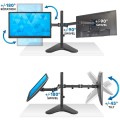 Uchwyt biurkowy Techly na 2 monitory 13"-32" 2x8kg regulowany - 1467851