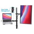 Uchwyt biurkowy Manhattan 13"-32", z półką na laptopa - 1361602