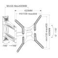 Uchwyt ścienny Techly TV/LCD 25"-52", 40kg obrotowy - 1674914