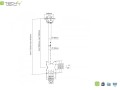 Uchwyt sufitowy Techly 23"-42", 50kg regulowany - 1366348