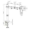 Uchwyt biurkowy Techly 13"-32", 8kg obrotowy - 1525245