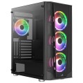 Aerocool Prism ARGB Midi-Tower, szkło hartowane - czarne - 1862896