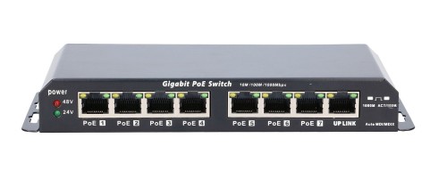 EXTRALINK Kratos gigabit PoE switch 8-7 portowy 24V/48V 60W z zasilaczem 24V 2.5A - 1865142