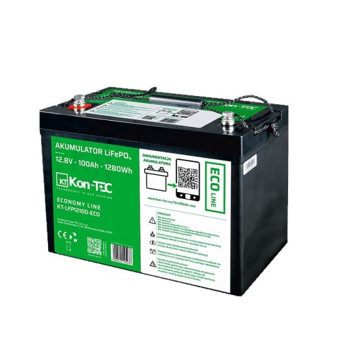Akumulator ECO LiFePO4 12V (12,8V) 100Ah Kon-TEC - 1865386
