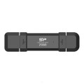Dysk zewnętrzny SSD Silicon Power DS72 250GB USB-A USB-C 1050/850 MB/s Czarny - 1860327